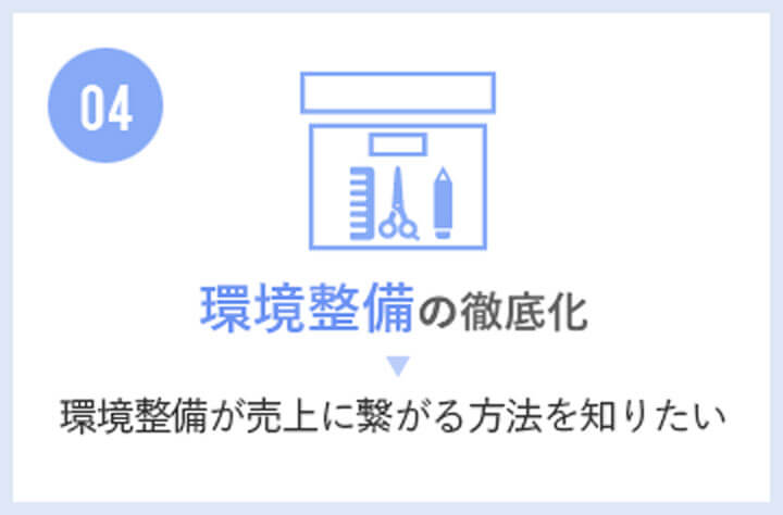 環境整備の徹底化